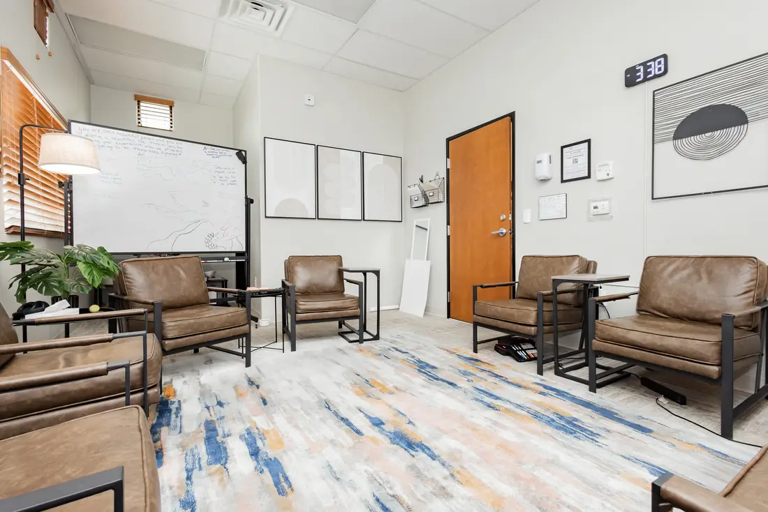 A group room at the Virtue Recovery Center outpatient program in Las Vegas